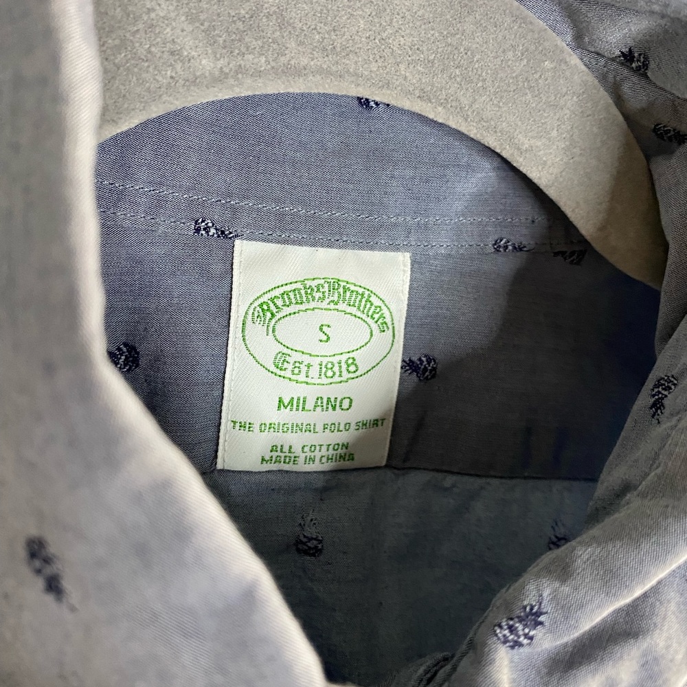 Tiny Pineapples!! Blue-Grey Pineapple Print Vinta… - image 3